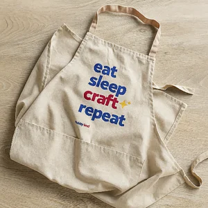 TABLIER EN COTON RECYCLÉ 200 G - EAT SLEEP CRAFT REPEAT