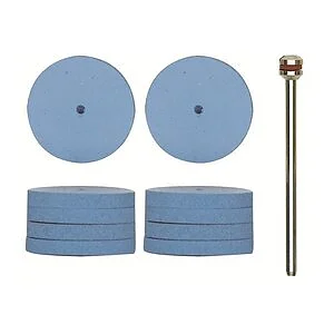 SILIKON-POLIERSCHEIBEN RAD Ø 22 MM 10 STÜCK MIT TRÄGER