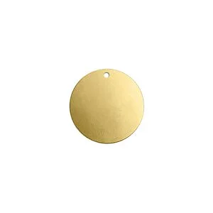 BRASS CIRCLE W. HOLE PREMIUM BLANK