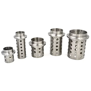CILINDRO DE ACERO INOX PERFORADO CON VALONA