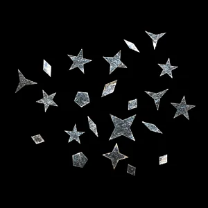 PAILLONS EN FEUILLE D’ARGENT PUR