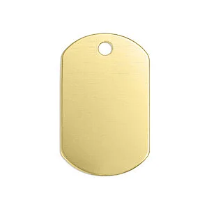 TARGHETTA PER CANI OTTONE 30 X 19 MM - 9 PZ