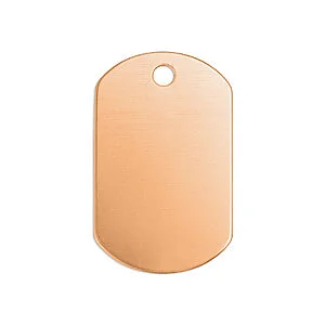 TARGHETTA PER CANI RAME 30 X 19 MM - 4 PZ