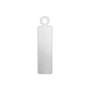 TARGHETTA ALLUMINIO RETT. C. ANEL. 16 X 5 MM - 24 PZ