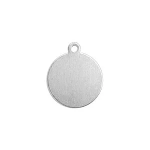 TARGHETTA ALLUMINIO TONDA C. ANEL. 12 MM - 20 PZ