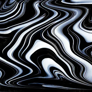 SPECTRUM OA/3005-9-F - BLACK / WHITE LYCORICE SWIRL COE 96