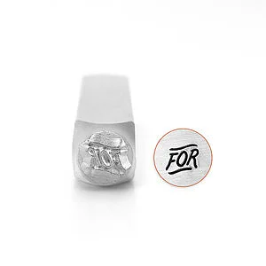 METAL STAMP - FANCY "FOR" 6MM