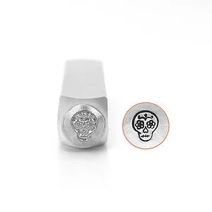 METALL-MOTIVSTEMPEL - ZUCKERSCHÄDEL 6MM