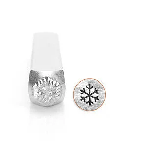 METAL STAMP - SNOW FLAKE (LARGE) 6MM