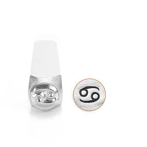 METAL STAMP - CANCER 6MM