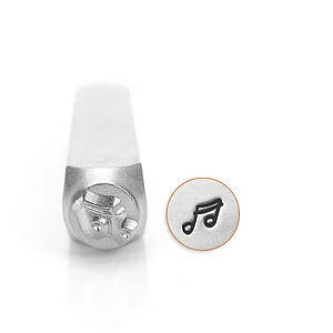 METAL STAMP - MUSIC NOTE 6MM