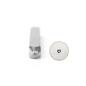 METAL STAMP - HEART OUTLINE 2.5MM