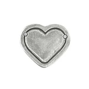 CUORE BORDATO PELTRO - 30 X 25 MM - 1 PZ