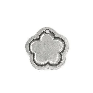 FIORE BORDATO PELTRO - D. 24 MM - 2 PZ