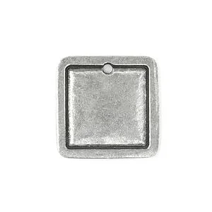 QUADRATO BORDATO PELTRO - 25 MM - 1 PZ
