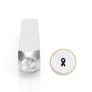 METALL-MOTIVSTEMPEL - BRUSTKREBS-BAND 4MM
