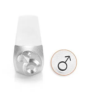 METAL STAMP - MALE SYMBOL 6MM
