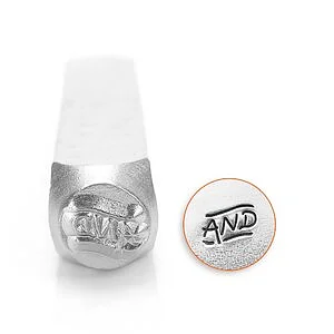 METAL STAMP - FANCY "AND" 6MM