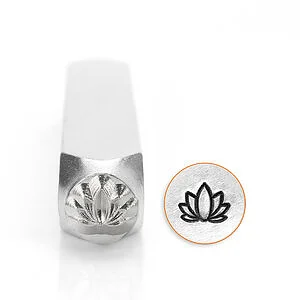 METAL STAMP - LOTUS OUTLINE 6MM