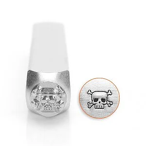 STAMPO PER METALLI - TESCHIO OSSA INCROCIATE 6MM