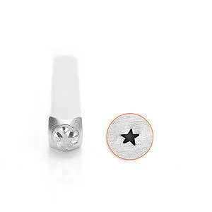 METALL-MOTIVSTEMPEL - ABGEWINKELTER MASSIVER STERN 3MM