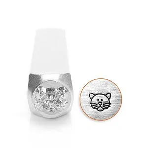 METAL STAMP - CAT FACE 6MM