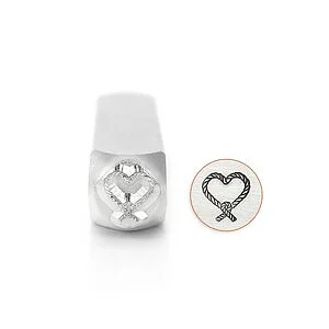 METAL STAMP - KNOTTED HEART 9.5MM