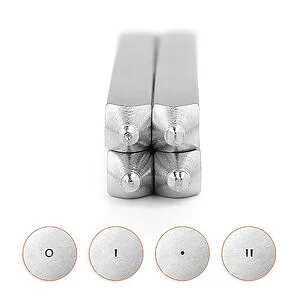 METAL STAMP PACK - LATITUDE & LONGITUDE - 4 PCS