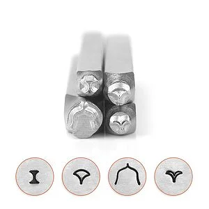 SET STAMPI PER METALLI - SERIE MANDALA 3 - 4 PZ