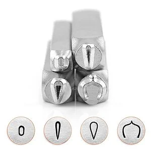 SET STAMPI PER METALLI - SERIE MANDALA 2 - 4 PZ