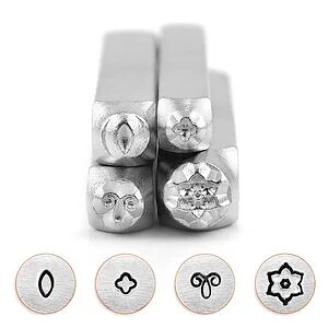 SET STAMPI PER METALLI - SERIE MANDALA 1 - 4 PZ