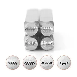 SET STAMPI PER METALLI - SERIE BORDI 1 - 4 PZ