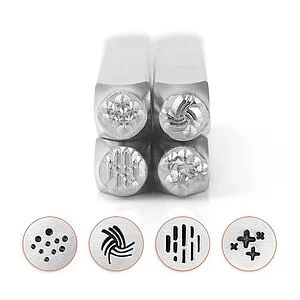 SET STAMPI PER METALLI - TEXTURE PACK SERIES 3 - 4 PZ