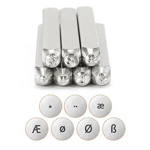 SET STAMPI PER METALLI - EURO VOWELS - 4 PZ