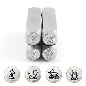 SET STAMPI PER METALLI - BABY 6MM - 4 PZ